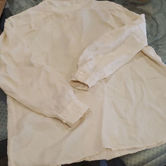 silk Best American clothing co. Medium Fit silk blouse Long Sleeve - Picture 4 of 5